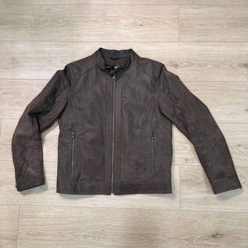 Black Rivet Brown Leather Jacket